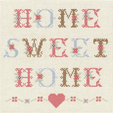 Counted Cross Stitch Kit: Home Sweet Home