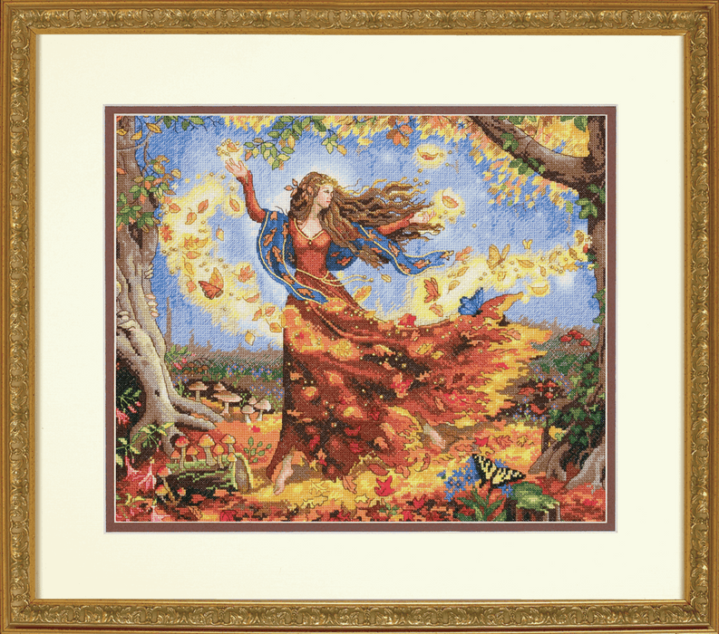 Gold: Counted Cross Stitch Kit: Fall Fairy