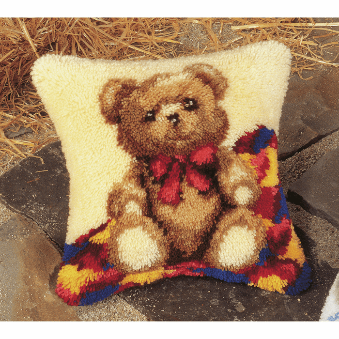 Latch Hook Kit: Cushion: Teddy