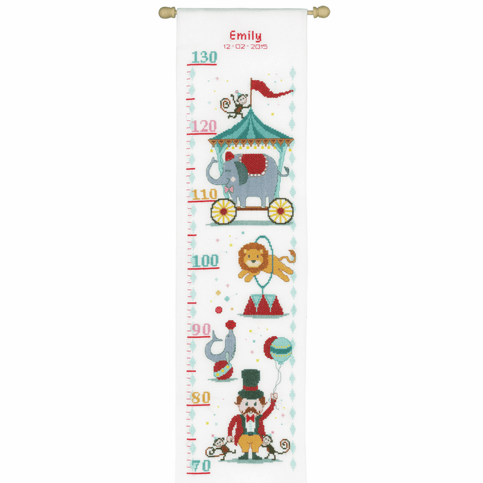 Counted Cross Stitch Kit: Height Chart: Circus