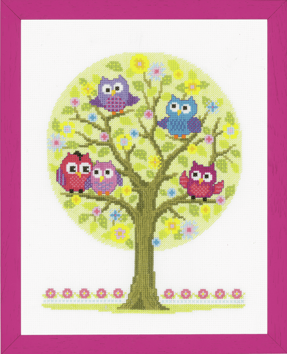 Counted Cross Stitch Kit: The Owls Have It