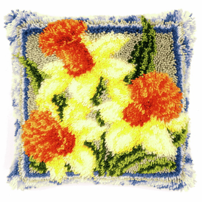 Latch Hook Kit: Cushion: Daffodils