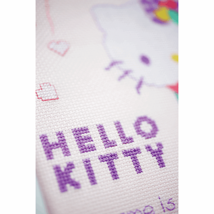 Counted Cross Stitch Kit: Hello Kitty: A Shower of Hearts